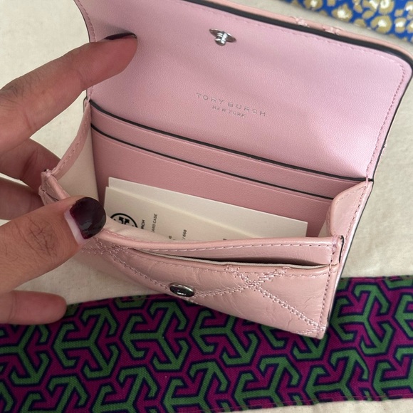 New Tory Burch Willa top handle bag and matching wallet cardholder rose pink - Picture 14 of 15